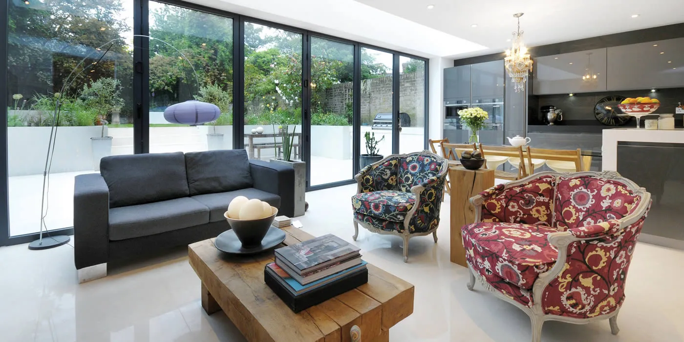 Glass Bi-Fold Doors - Moving Designs Limited - Garden